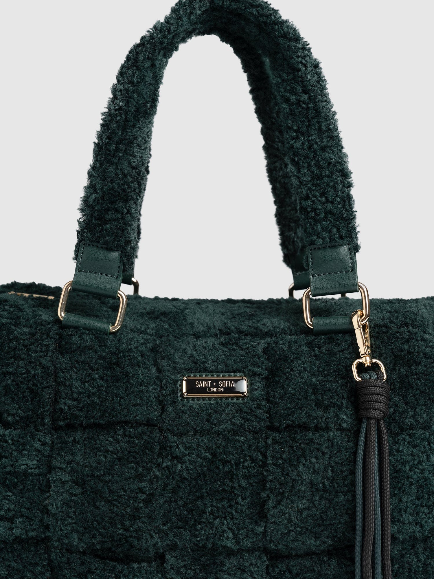 Teddy Woven Duffle Bag Green - Women's Bags | Saint + Sofia® USA
